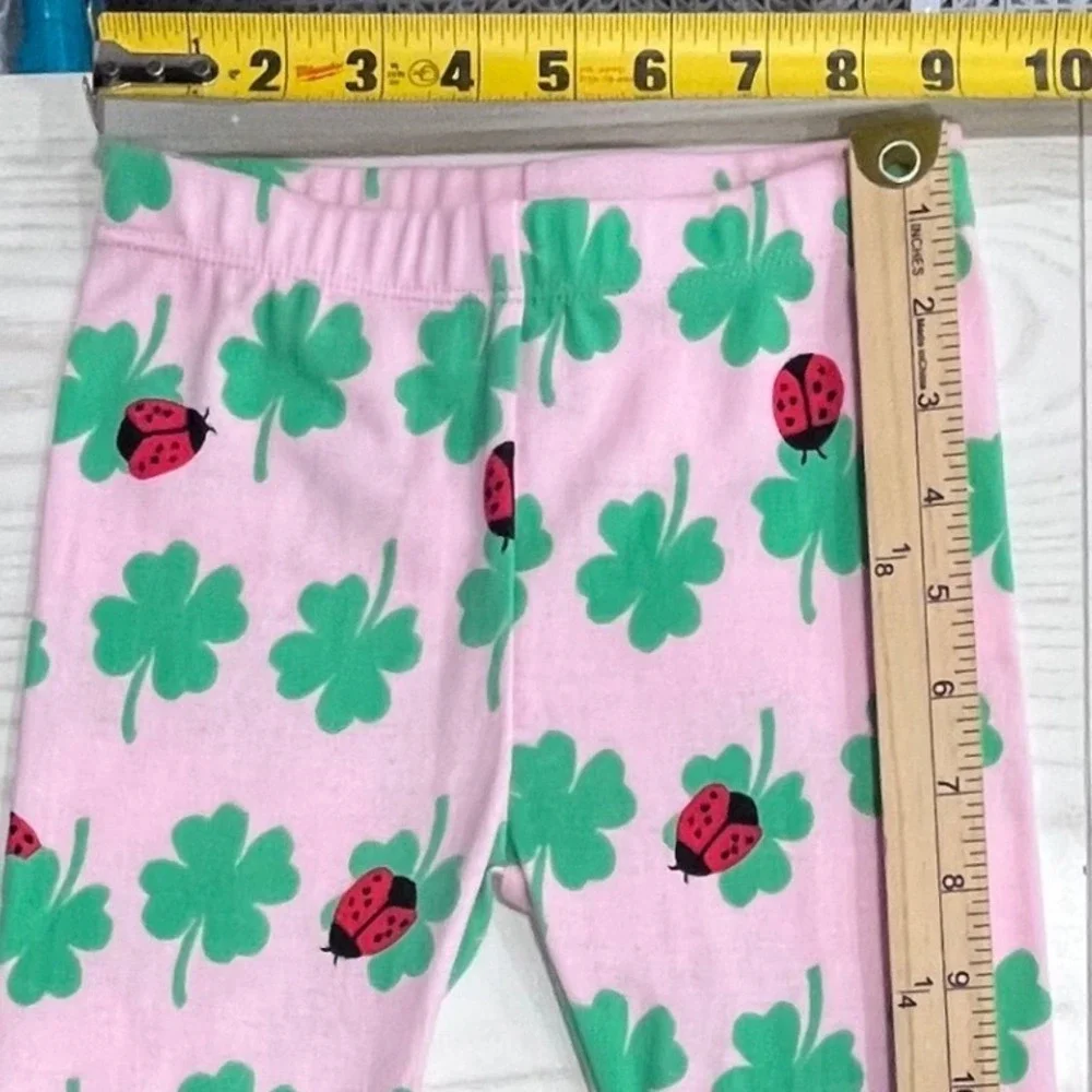 Pink Shamrock Ladybug Pajama Set Girls 4 St Patricks Day 2pc‎ Spring Sleepwear